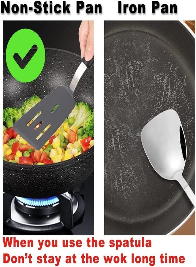 Trifecta Kitchen Silicone Turner Wide Pancake Spatula Pizza Peel Kitchen Utensil Nonstick Cookware Kitchen Flipper for Cooking and Baking((N) Pack of 1) - Image 5